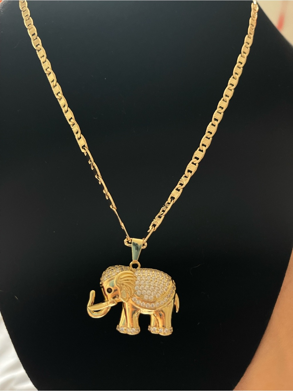 Gold Plated Elephant Pendant  - Women Jewelry